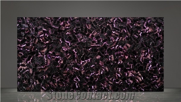 Amethyst Gem Stone Slabs, Semiprecious Stone Slabs