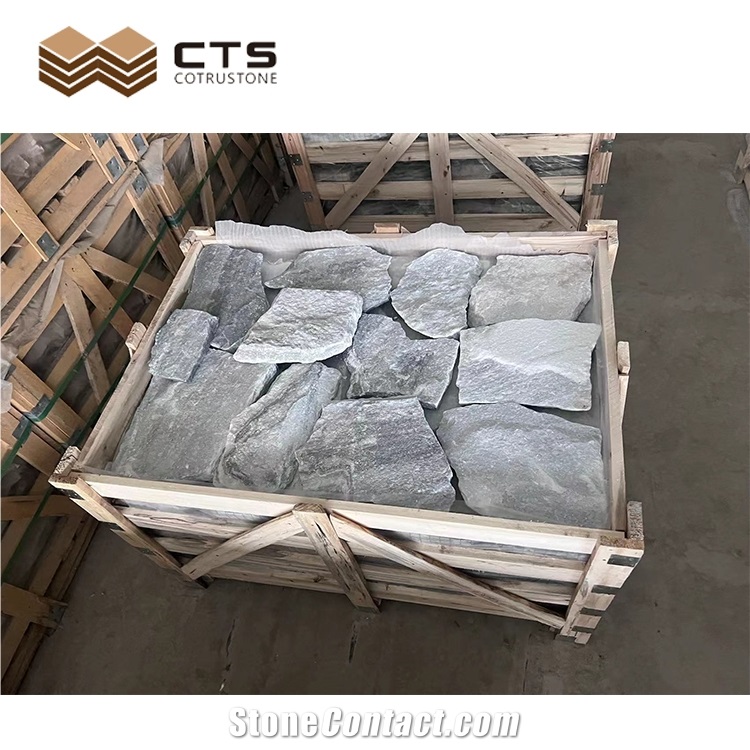 Hot Sale Light Grey Color Slate Irregular Flagstone Wall Cladding