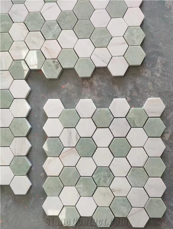 Marble Mosaic Hexagon Mosaic Tiles