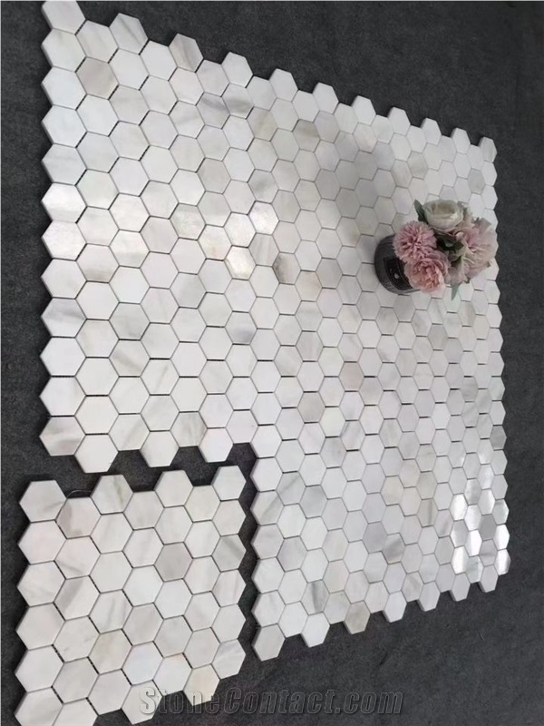 Marble Mosaic Hexagon Mosaic Tiles