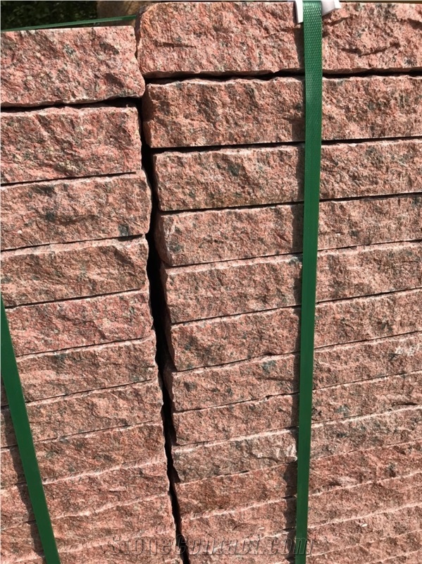 Pink Granite Paving Cobblestone