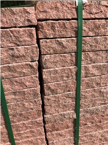 Pink Granite Paving Cobblestone