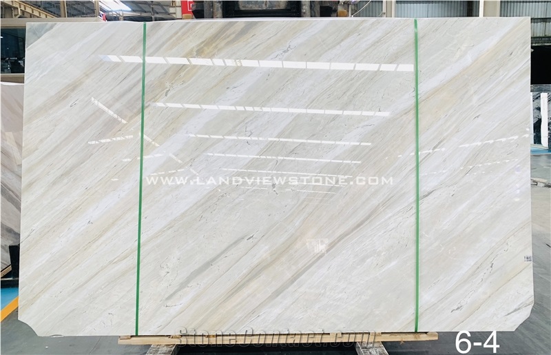 Bookmatched White Marble Calacatta Ondulato Slabs