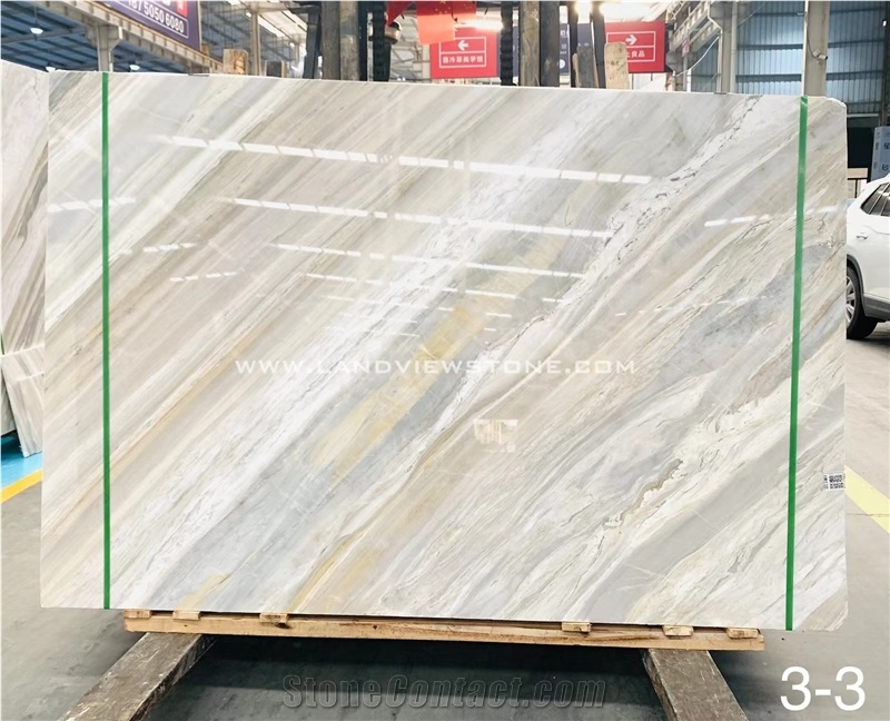 Gold Veins Marble Calacatta Ondulato Marble Slabs