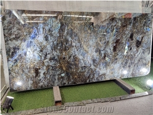 Lemurian Blue Granite Slab, Labradorite Blue Tiles
