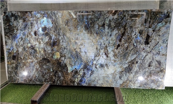 Lemurian Blue Granite Slab, Labradorite Blue Tiles