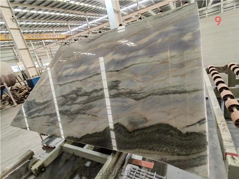 Admiral Blue Quartzite Azul Arquivos Fantasy Slab Tile