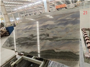 Admiral Blue Quartzite Azul Arquivos Fantasy Slab Tile