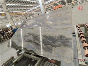 Admiral Blue Quartzite Azul Arquivos Fantasy Slab Tile