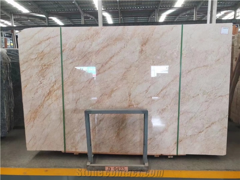 Crema Evita Menes Gold Marble King Luna Pearl  Slab Tile