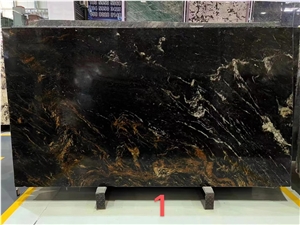 Mc Titanium Granite Black Fusion Taurus Slab In China Market