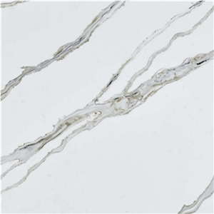 Artificial Quartz Stone With Gold Vein Slab