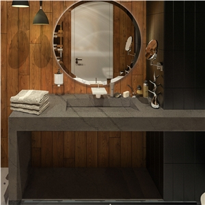 Calacatta 5036 Quartz Countertops With Single Basic Sink