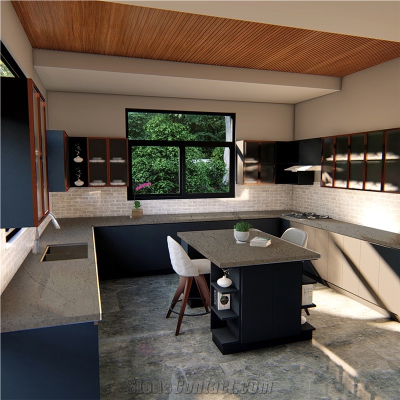 Calacatta Series 5036 Quartz Kitchen Island