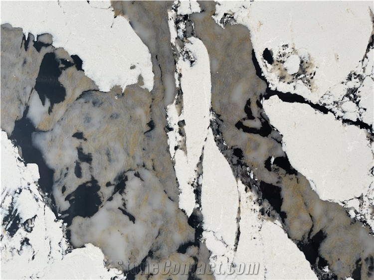 Chinese High Quality Calacatta Quartz Polished Surface