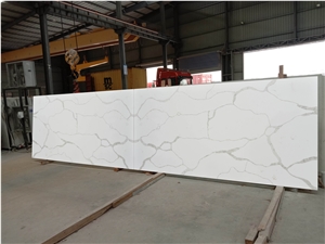 Goldtop 5003 Calacatta White Quartz Kitchen Countertops