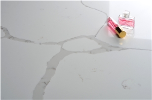 Goldtop 5003 Calacatta White Quartz Kitchen Countertops