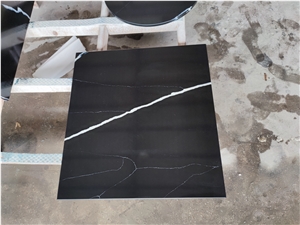 Goldtop 5064 Calacatta Black Artificial Quartz Slabs