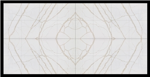 Goldtop Hot-Sell 5017 Calacatta Gold Artificial Quartz Slabs