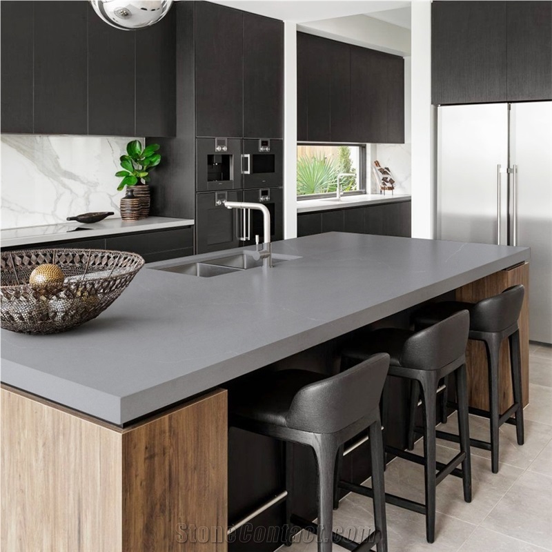 Goldtop OEM/ODM 4069 Grey Quartz Kitchen Island Tops