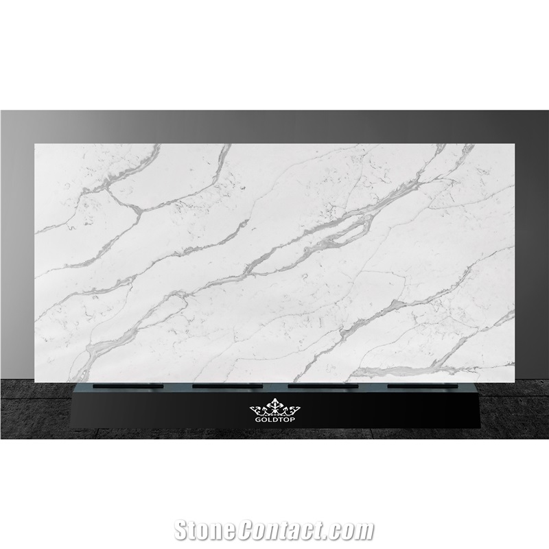Goldtop OEM/ODM 5006 Calcacatta White Quartz Vanity Tops
