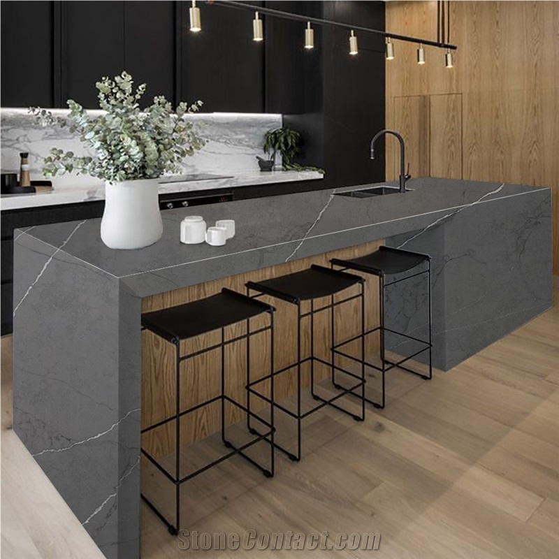 Goldtop OEM/ODM 5023 Grey Artificial Quartz Kitchen Tops