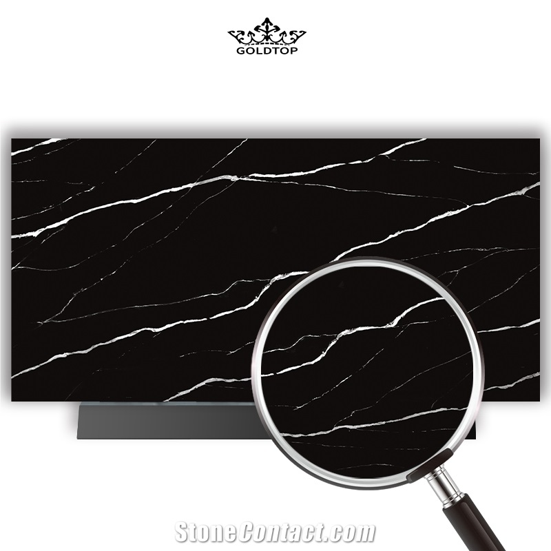 Goldtop OEM/ODM 5064 Black Quartz Kitchen Island Tops