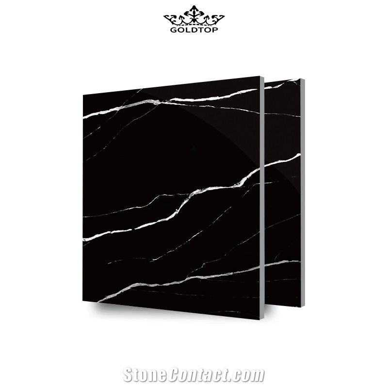 Goldtop OEM/ODM 5064 Calacatta Black Quartz Kitchen Tops