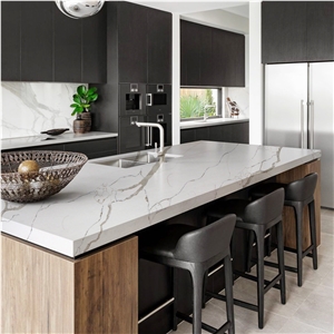 Goldtop OEM/ODM 5068 White Quartz Kitchen Island Tops