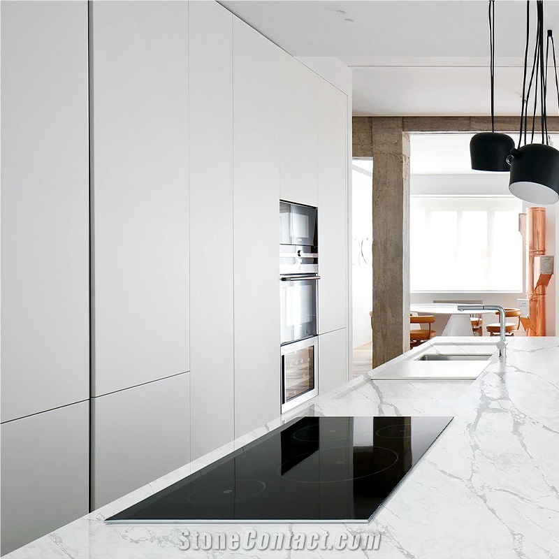 Goldtop OEM/ODM 6016 White Artificial Quartz Kitchen Tops