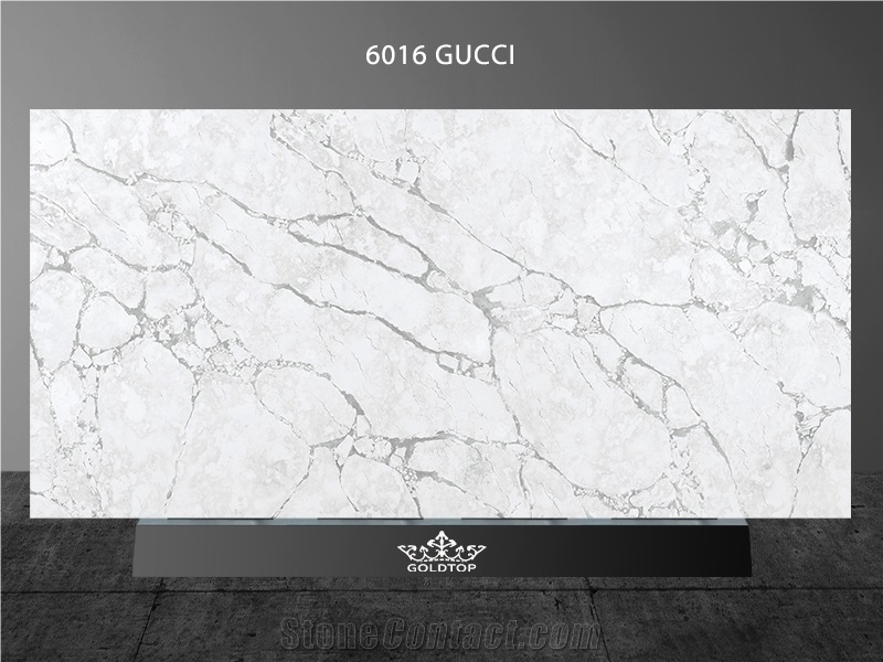 Goldtop OEM/ODM 6016 White Artificial Quartz Kitchen Tops