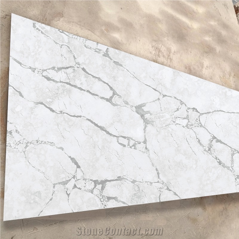 Goldtop OEM/ODM 6016 White Artificial Quartz Kitchen Tops