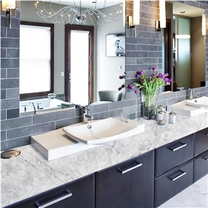 Goldtop OEM/ODM Alpine White Quartz Kitchen Countertops