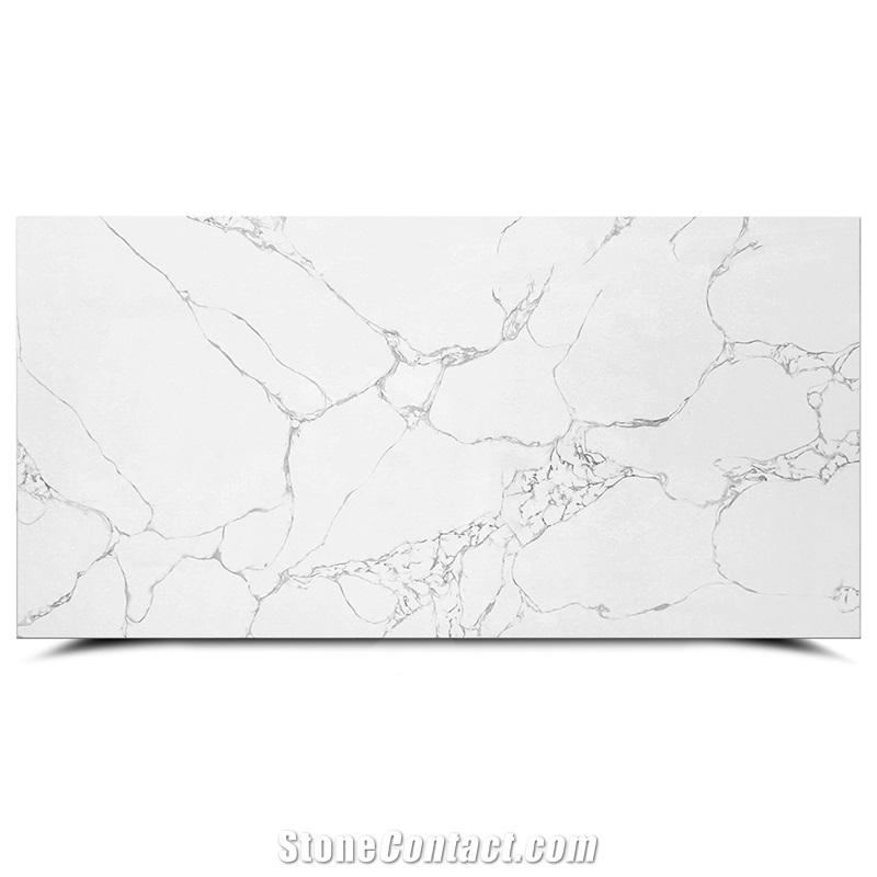 Goldtop OEM/ODM Calacatta White Quartz Kitchen Countertops