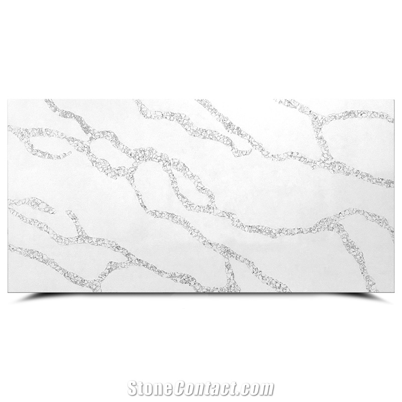 Goldtop OEM/ODM Calacatta White Series Roma Quartz Slab