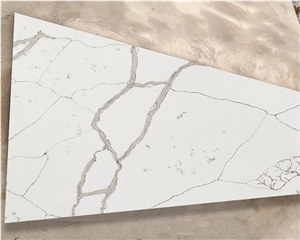 Goldtop OEM/ODM Calacatta White Statuario Elisno Quartz Slab