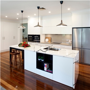 Goldtop OEM/ODM Clover White Quartz Bathroom Vanity Tops