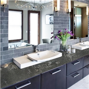 Goldtop OEM/ODM Concrete Shade Quartz Bathroom Vanity Top