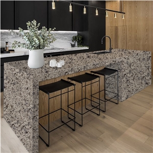 Goldtop OEM/ODM Granding Kashmir Quartz Bathroom Double Sink