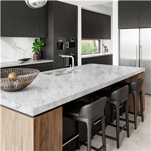 Goldtop OEM/ODM Gray Ice Ash Quartz Kitchen Countertop
