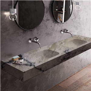 Goldtop OEM/ODM Night Light Quartz Double Vanity Basins
