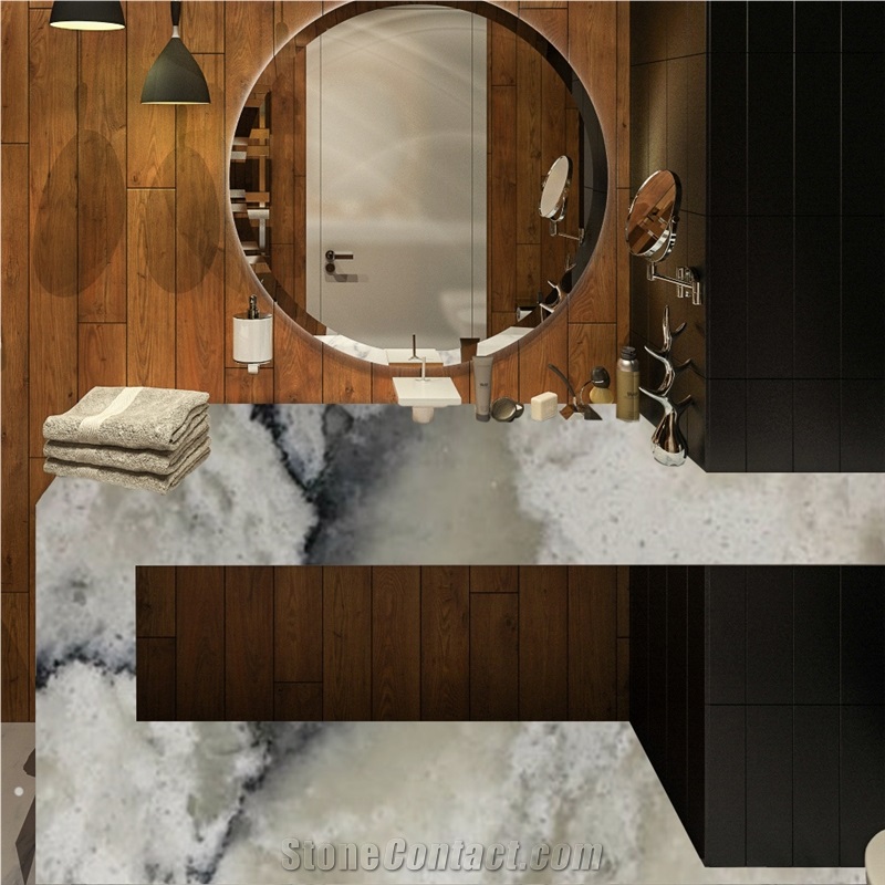 Goldtop OEM/ODM Night Light Quartz Double Vanity Basins
