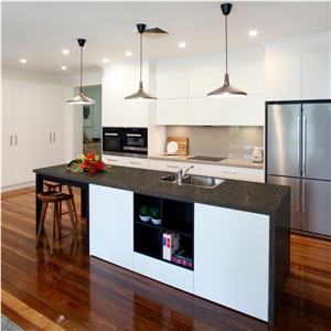 Goldtop OEM/ODM Vanilla Dark Brown Quartz Kitchen Countertop