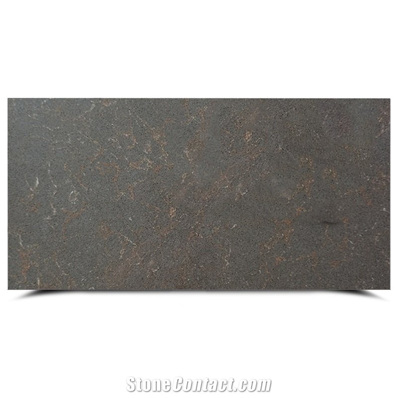 Goldtop OEM/ODM Vanilla Dark Brown Quartz Kitchen Countertop