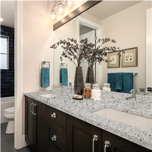 High Quality Goldtopstone Quartz Bathroom Sink Countertop