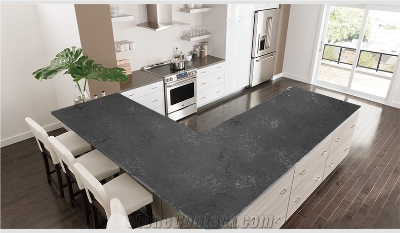 Hot Sale 6046 Metro Concrete Quartz Kitchen Island Tops