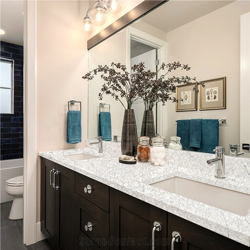 Hot Sale Artificial Stone Bathroom Vanity Countertop