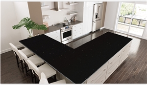 Hot Sale Quartz 1003 Sparkle Black Kitchen Bench Tops