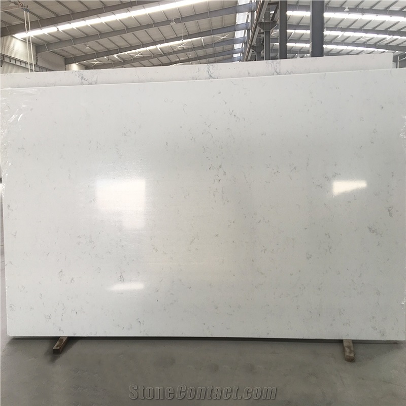 Marble Series 4022 Quartz Vanity Top With Double Basic Sink