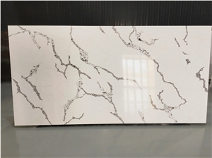 Polished Surface High Quality Calacatta Quartz Slab